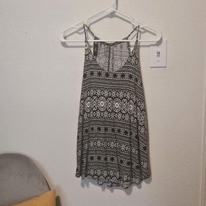 Byer California Byline Sweetheart Neck Tank Top, Black and White, Size Large